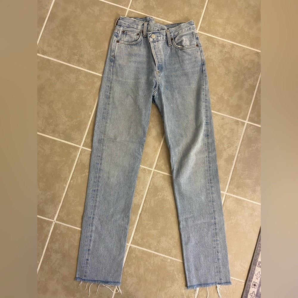 Agolde Light Blue High-Rise Denim Jeans